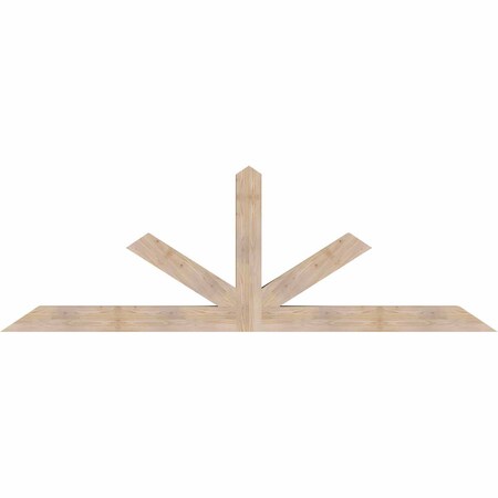 Ekena Millwork Saratoga Smooth Timber Gable Bracket, Douglas Fir, 108"W x 36"H x 5 1/2"D x 5 1/2"F, 8/12 Pitch GBW108X36X0606SAR00SDF